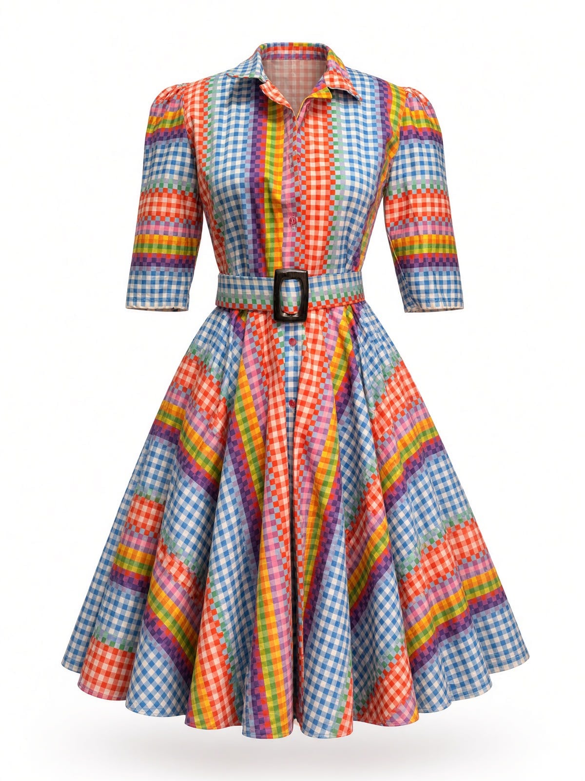 Vestido camisero Arcoíris